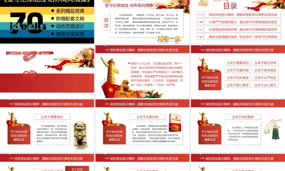 14坚守纪律底线 培养高尚情操.pptx