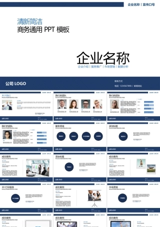 217企业介绍服务推广市场营销数据分析PPT模板.pptx