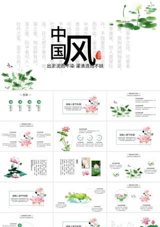 2017小清新荷花汇报模板.pptx