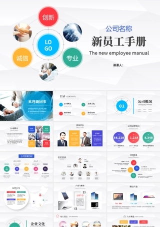 2018公司招聘新员工入职培训ppt模板.pptx