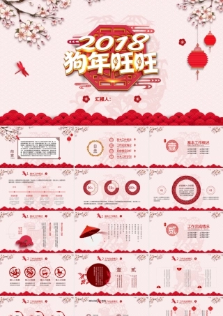 2018赢战狗年PPT年终工作新年计划.pptx