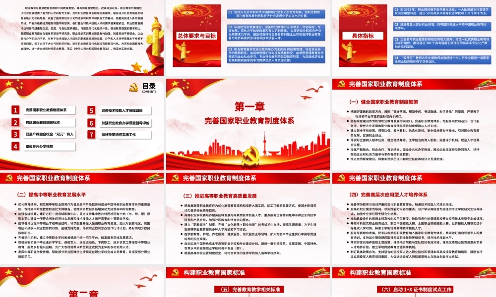 2019红色国家职业教育改革实施方案PPT.pptx