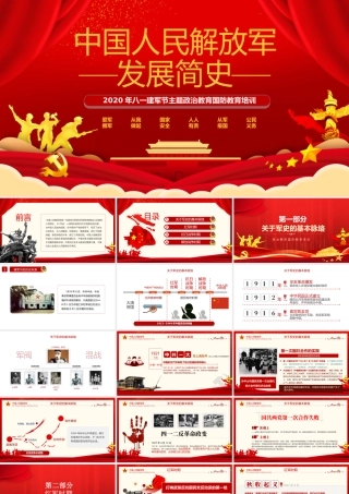 2020八一建军节中国人民解放军发展简史国防教育部队教育爱国主义教育2.pptx