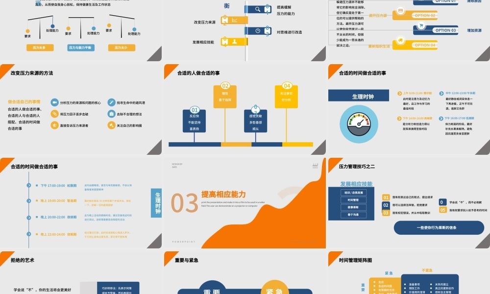 2020员工压力与情绪培训PPT模板.pptx