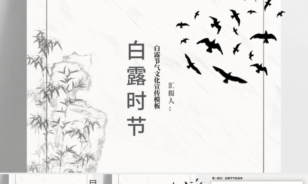2021白露节气PPT水墨素雅中国风二十四节气传统文化宣传模板下载.pptx