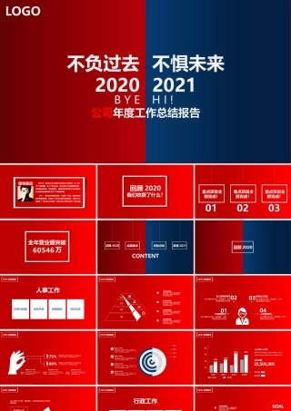 2021不负过去不惧未来年终工作总结PPT模板.pptx