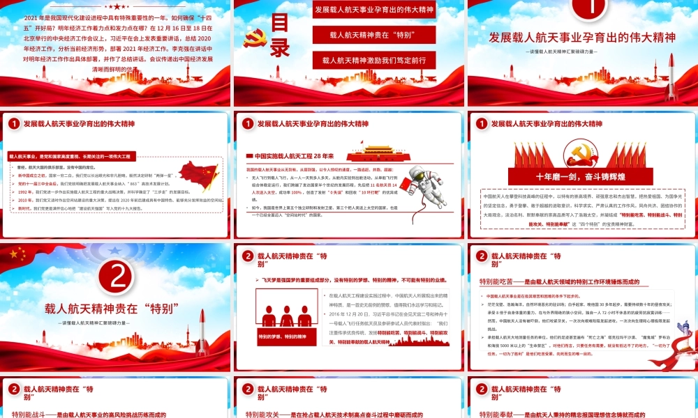 2021读懂载人航天精神汇聚磅礴力量PPT发扬特别能吃苦、特别能战斗、特别能攻关、特别能奉献的载人航天精神 PPT课件.pptx