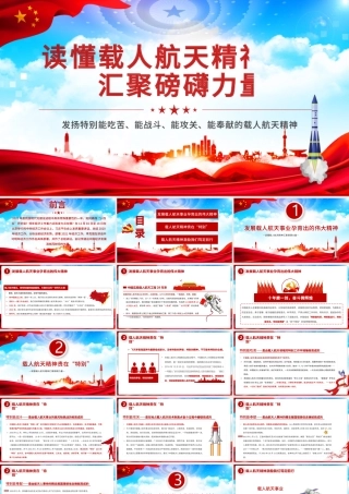 2021读懂载人航天精神汇聚磅礴力量PPT发扬特别能吃苦、特别能战斗、特别能攻关、特别能奉献的载人航天精神 PPT课件.pptx