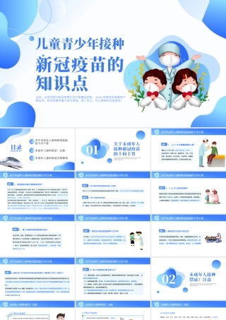 2021儿童青少年接种新冠疫苗的知识点医疗健康宣传PPT模板.pptx
