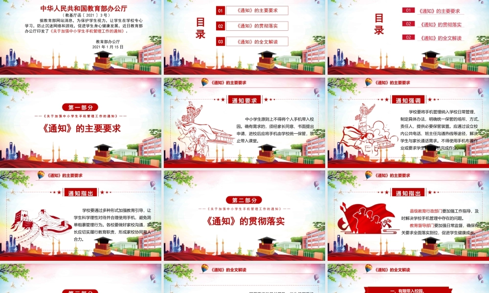 2021加强中小学生手机管理工作学习解读ppt.pptx