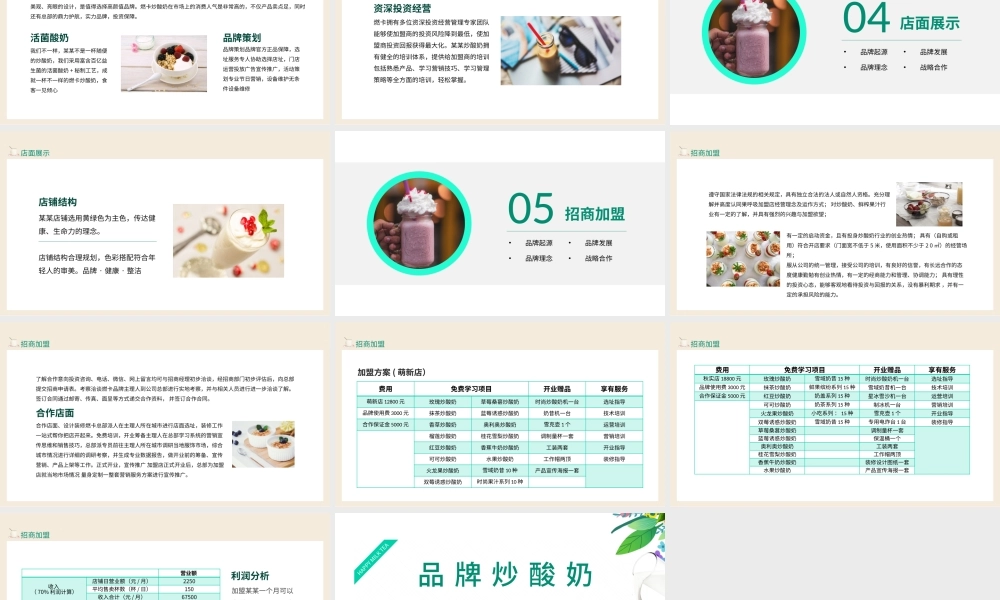 2021健康时尚品牌炒酸奶招商加盟动态PPT.pptx