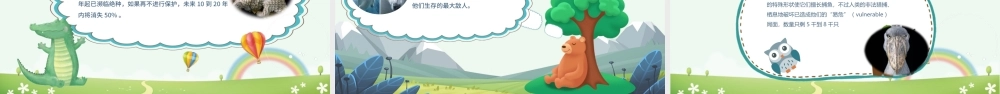 2021世界动物日ppt绿色卡通保护动物我们应该怎么做学生主题班会课件下载.pptx