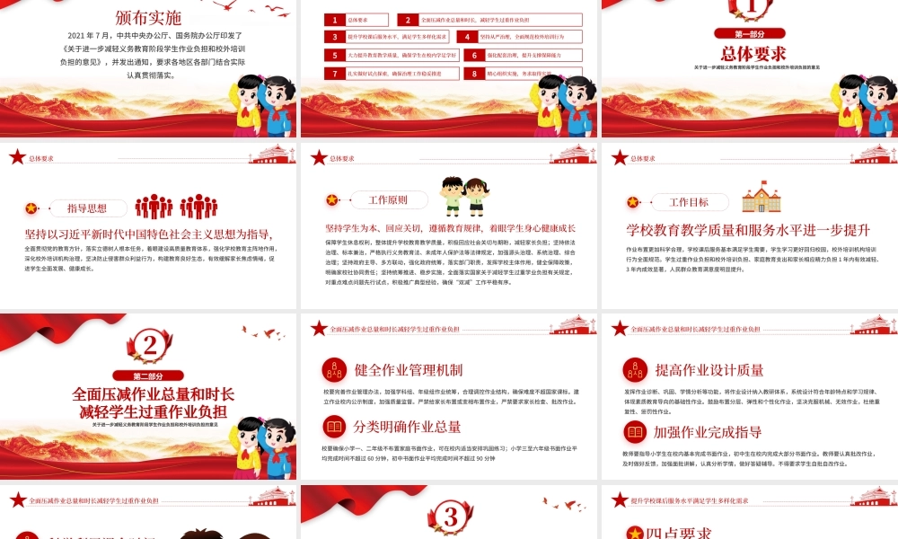 2021双减政策减负减轻校外培训负担小学义务教育PPT.pptx