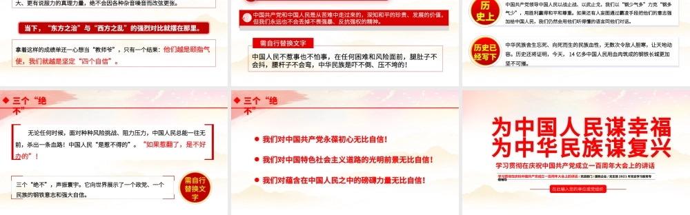 2021为中国人民谋幸福为中华民族谋复兴七一重要讲话精神PPT.pptx
