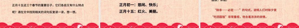 2021小学语文《北京的春节》PPT部编版六年级语文下册课件模板.pptx