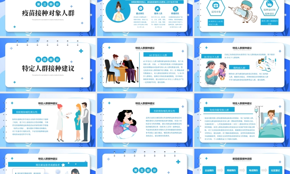 2021新冠疫苗接种技术指南PPT蓝色卡通疫苗接种建议流程注意事项讲解模板下载1.pptx