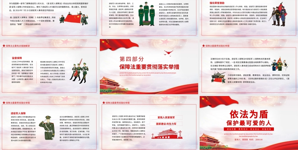 2021依法为盾保护最可爱的人PPT退役军人退役安置就业创业抚恤优待专题教育培训课件.pptx