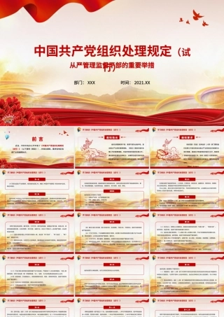 2021中国共产党组织处理规定PPT模板.pptx