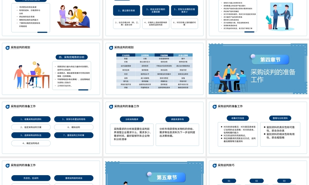 2022采购谈判技巧PPT商务风企业采购谈判业务培训课件模板.pptx