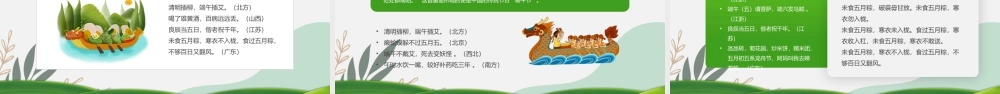 2022端午节诗词PPT卡通风中国传统节日端午节诗词鉴赏主题班会课件模板.pptx