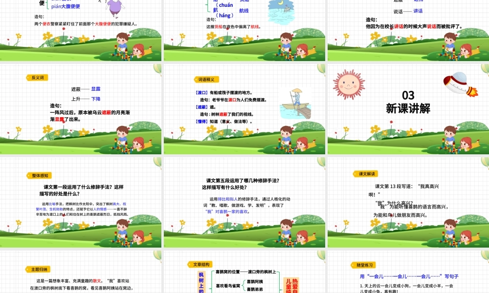 2022枫树上的喜鹊PPT课文第9课小学二年级语文下册部编人教版教学课件.pptx