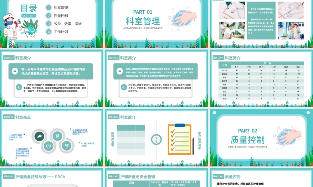 2022妇科护士长个人述职报告PPT简约风医院妇科护士长年终总结汇报课件模板.pptx