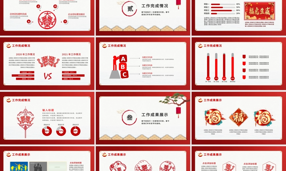 2022工作总结PPT虎年红色中国风年终工作汇报述职报告新年工作计划模板.pptx