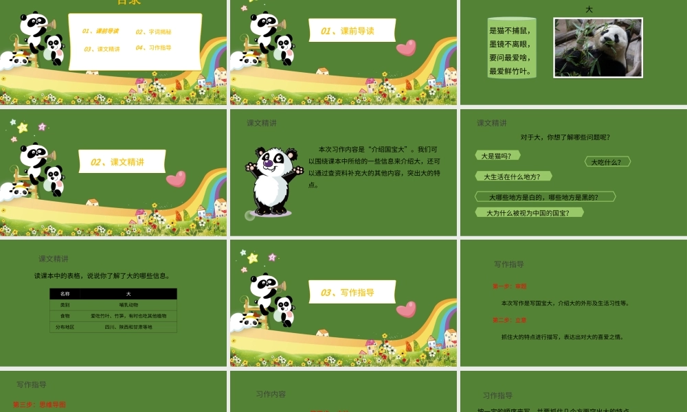 2022国宝大熊猫PPT习作小学三年级语文下册部编人教版教学课件.pptx