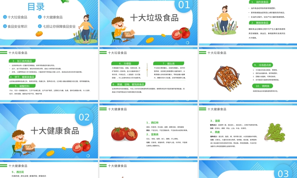 2022合理营养健康一生PPT卡通风中国学生营养日主题班会课件模板.pptx