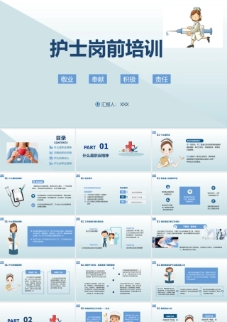 2022护士岗前培训PPT大气简约风职业精神职业道德培训通用PPT模板下载(1)(1).pptx