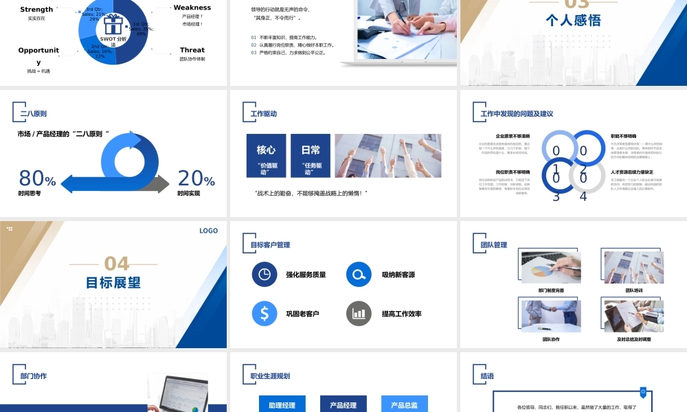 2022经理转正述职报告PPT蓝色商务转正述职专用PPT模板下载.pptx