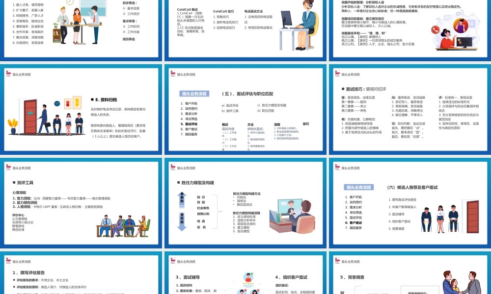 2022猎头行业及基本流程介绍PPT简约风猎头行业及其业务与流程介绍课件模板.pptx