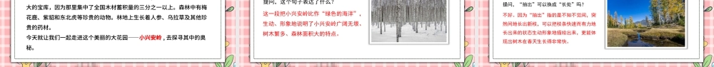 2022美丽的小兴安岭PPT卡通风第20课小学三年级语文上册部编人教版教学课件.pptx
