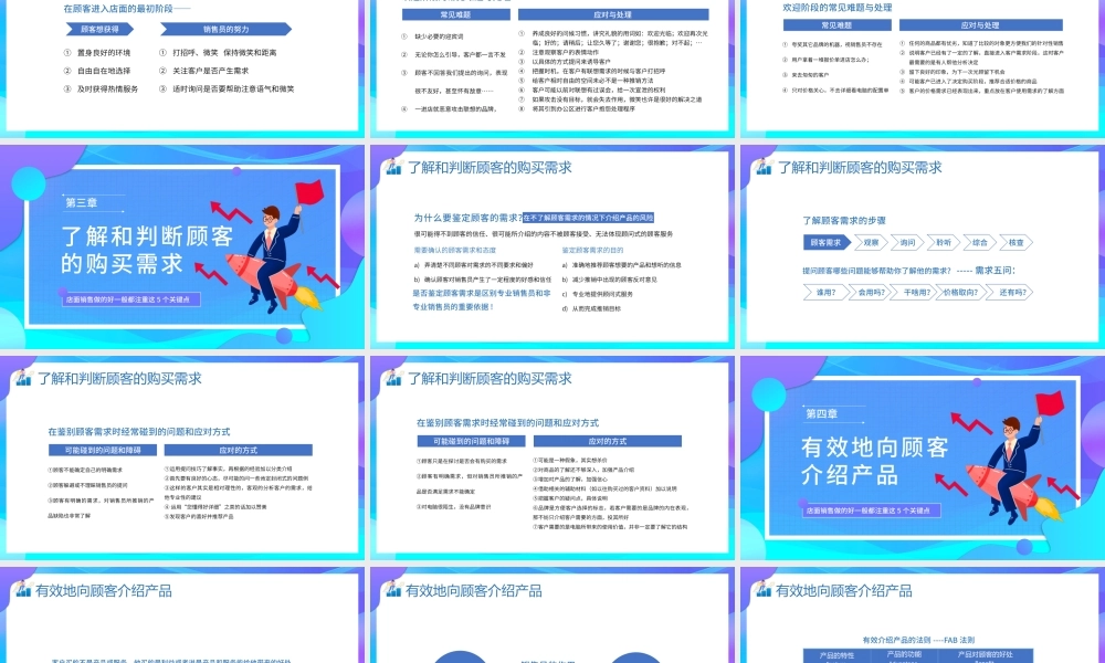 2022门店面销售技巧PPT简约风企业管理培训课件模板.pptx