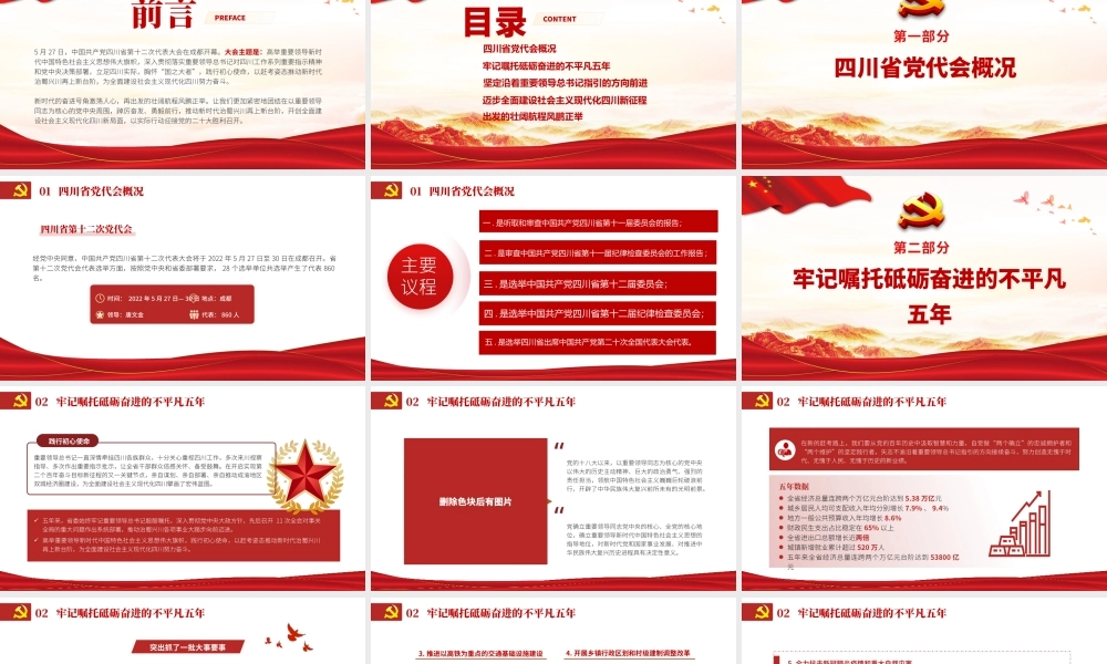 2022年四川省第十二次代表大会报告（全文版）.pptx