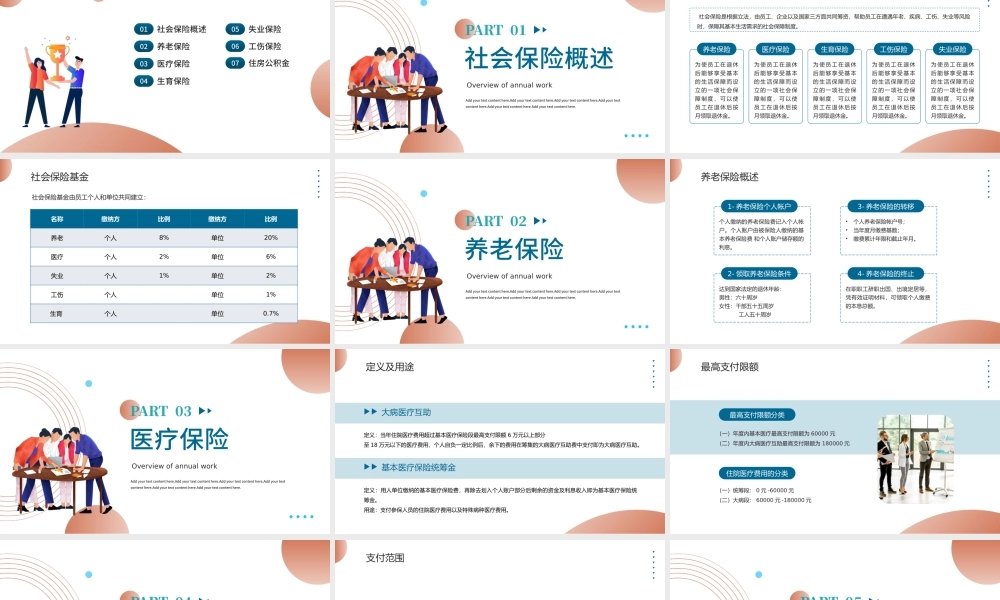 2022企业五险一金培训PPT商务风企业新员工五险一金培训学习课件模板.pptx