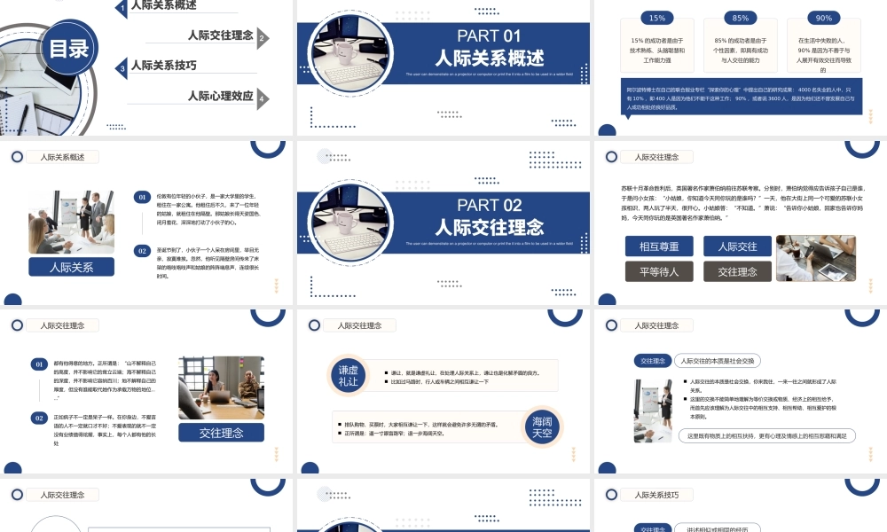 2022人际关系培训PPT商务风人际交往技巧心理效应人际关系培训课件模板.pptx