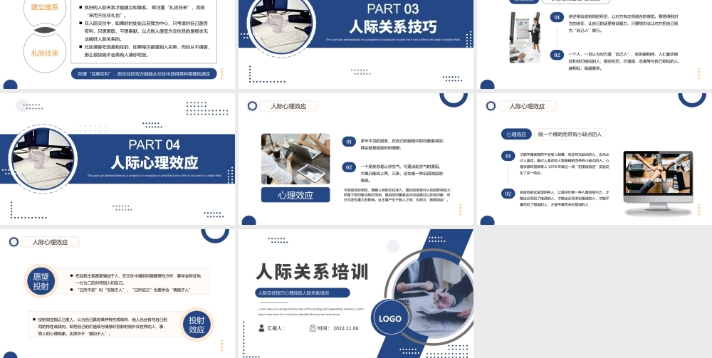 2022人际关系培训PPT商务风人际交往技巧心理效应人际关系培训课件模板.pptx