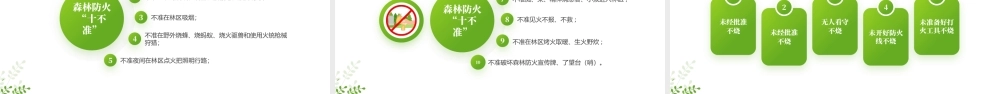 2022森林防火知识PPT简约卡通风森林消防日知识宣讲主题教育班会课件模板.pptx