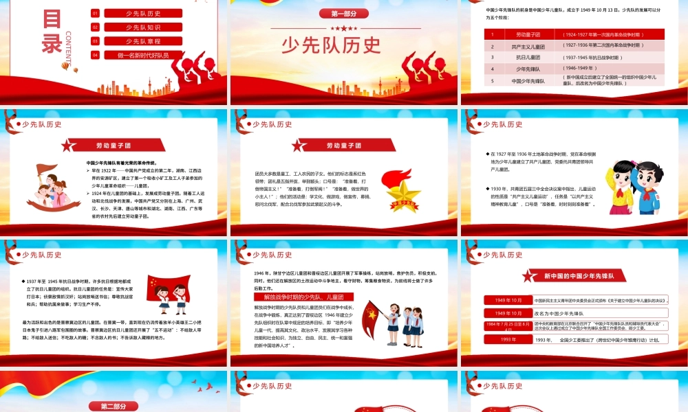 2022少先队入队PPT红色大气风小学少先队入队队前教育主题课件模板.pptx