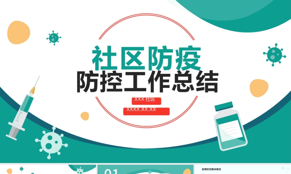 2022社区防疫防控工作总结PPT商务风街道社区防疫防控工作总结模板.pptx
