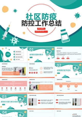 2022社区防疫防控工作总结PPT商务风街道社区防疫防控工作总结模板.pptx