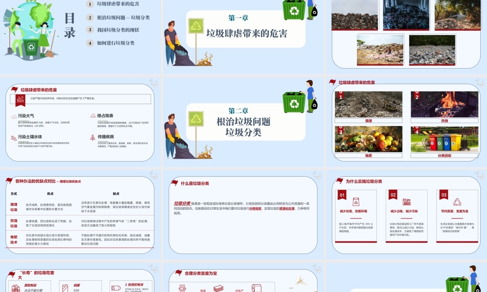 2022实施垃圾分类共享健康生活PPT卡通风保护环境实施垃圾分类共享健康生活公益宣传主题教育课件模板.pptx