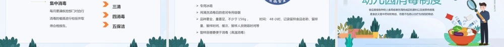 2022食品安全培训PPT简约卡通风幼儿园食品安全教育培训课件模板下载.pptx