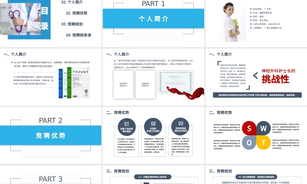 2022手术科护士长竞聘PPT时尚简约风护士长岗位竞聘课件模板.pptx