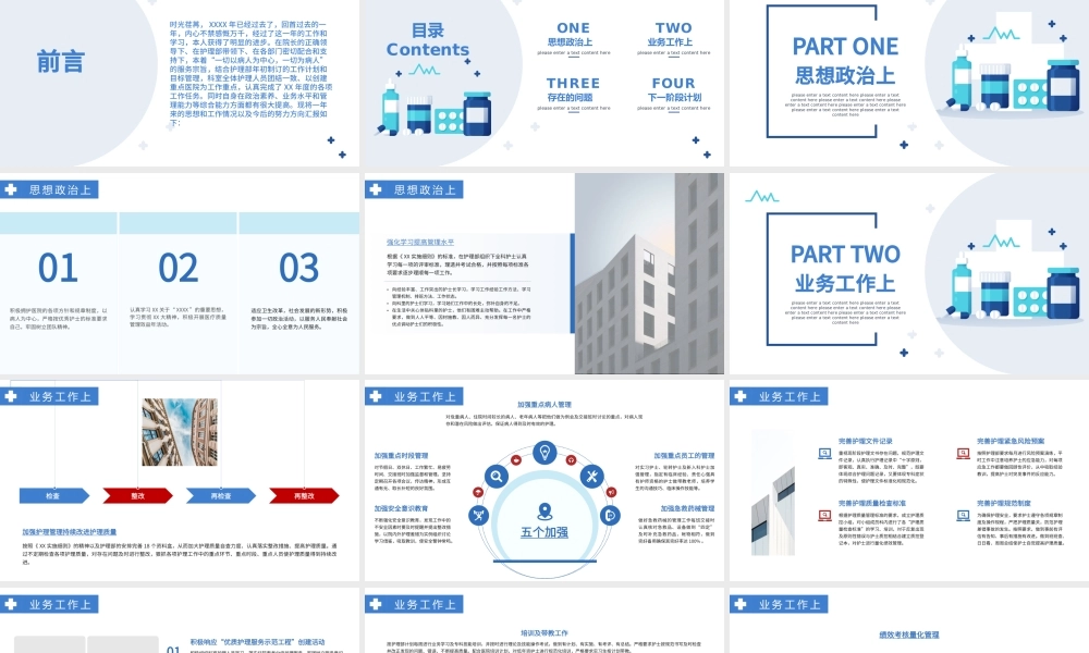 2022外科护士长年终总结PPT商务清新完整框架内容年终总结专用PPT.pptx