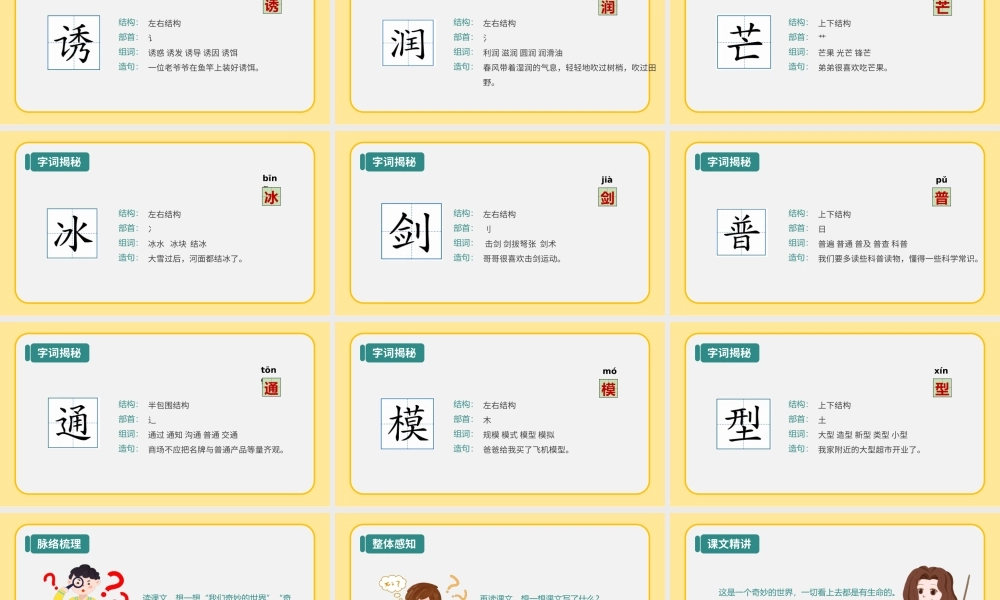 2022我们奇妙的世界PPT第22课小学三年级语文下册部编人教版教学课件.pptx