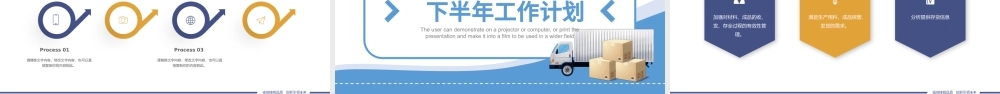 2022物流行业年中总结计划PPT蓝色沉静简洁风物流部经理物流公司下半年工作计划述职报告.pptx
