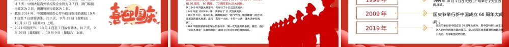 2022喜迎国庆PPT建国73周年国庆节主题班会课件模板.pptx