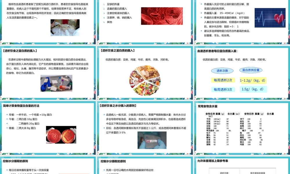 2022血液透析患者饮食指南医疗护理PPT大气简约医疗护理通用PPT模板下载.pptx
